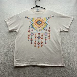VTG Delta Graphic T-Shirt‎ Unisex Large Native American Dreamstarter Aztec Retro